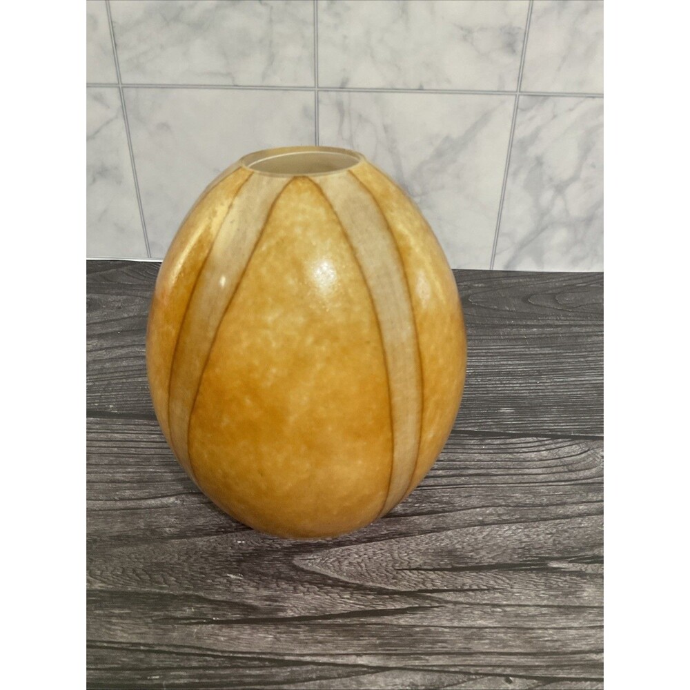 American Lighting - Oval Glass Shade for Pendant Lights - Amber &Brown